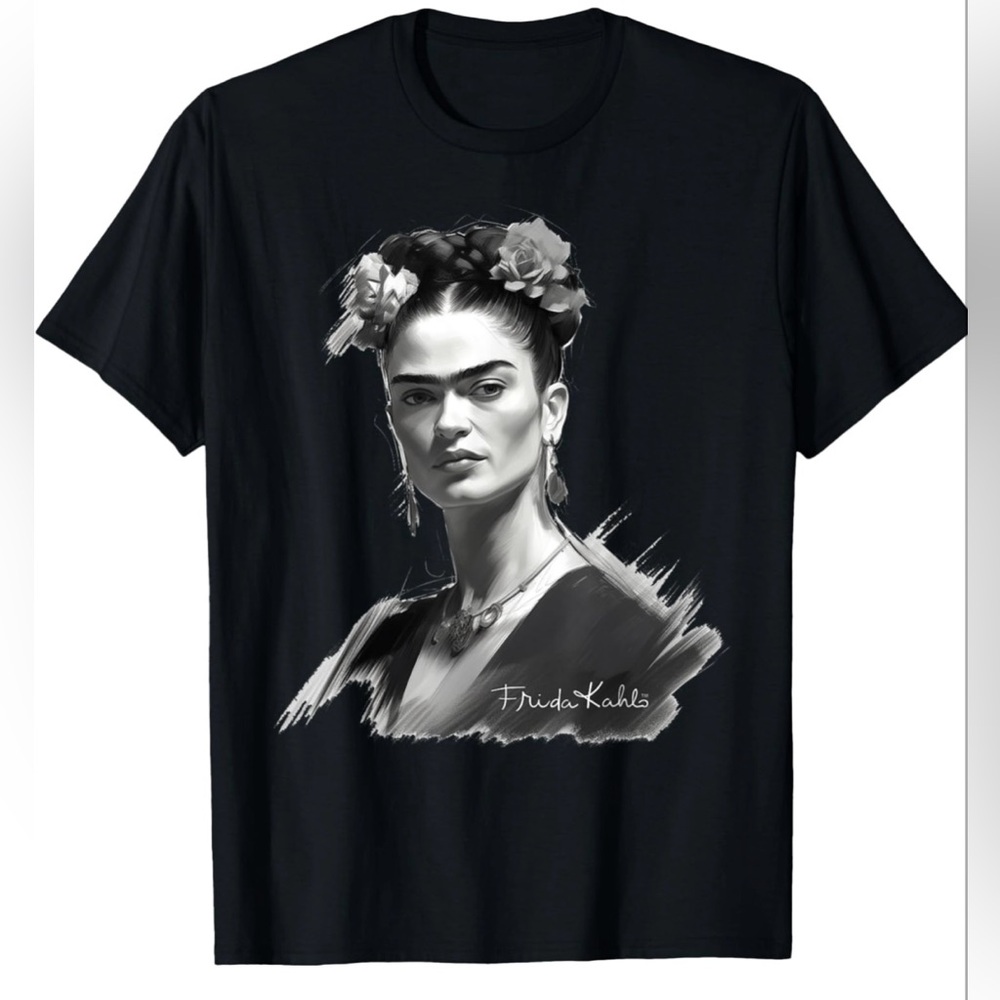 - 🎨ART BLACK  FRIDA KAHLO  MEMOIR T-SHIRT✨ RESTOCK NWT* BLACK